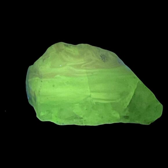 Clear Opalescent Milk Glass Art Glass Cullet Glowing Manganese Slag #4GX269 - Picture 1 of 7